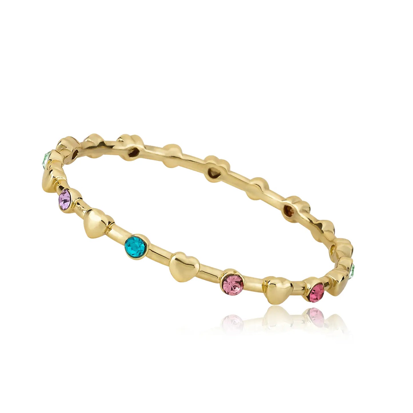 Little Bangles - Rainbow Stone & Hearts