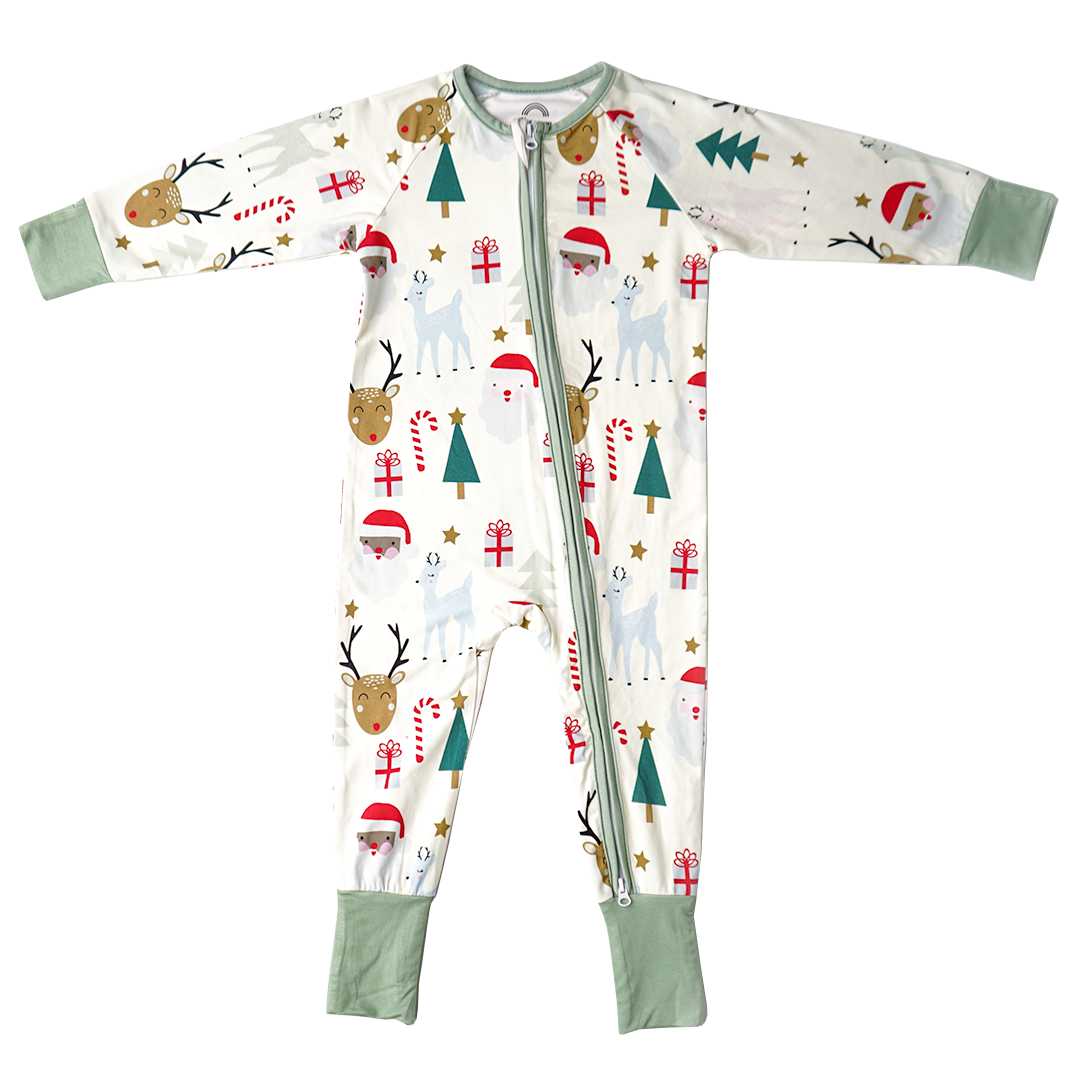 Santa & Friends Bamboo Footie
