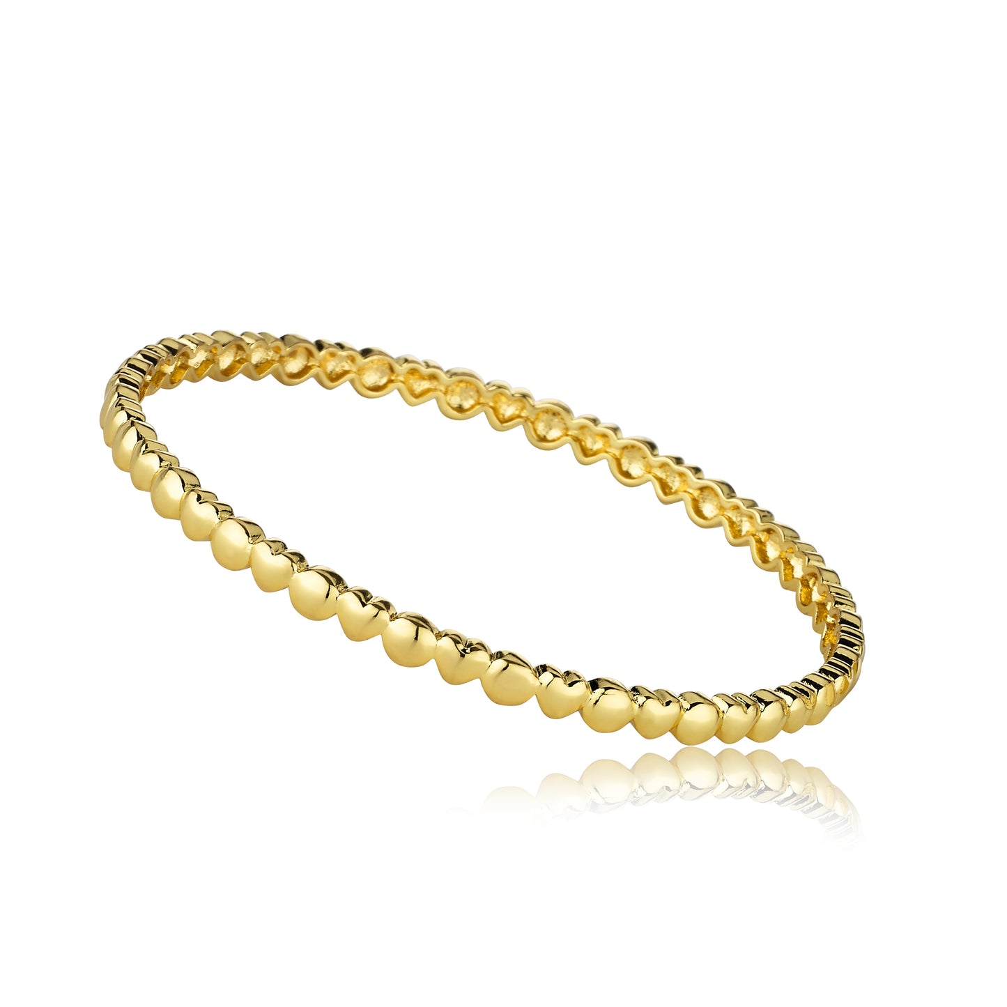 Little Bangles Stackable - Gold Circles & Hearts