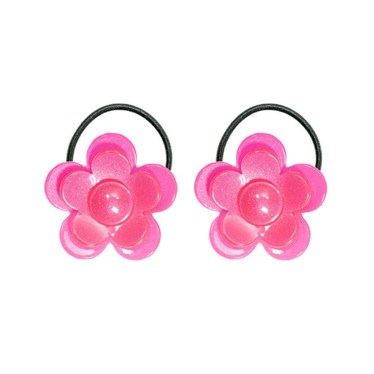 Pink Flowers Ponytail