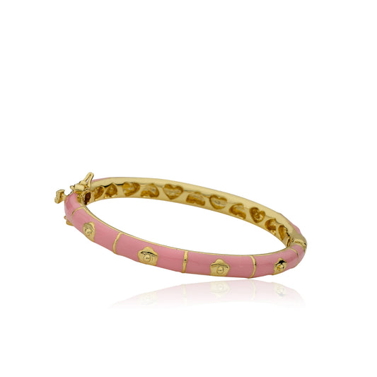 Little Bangles - Pink & Gold Flowers